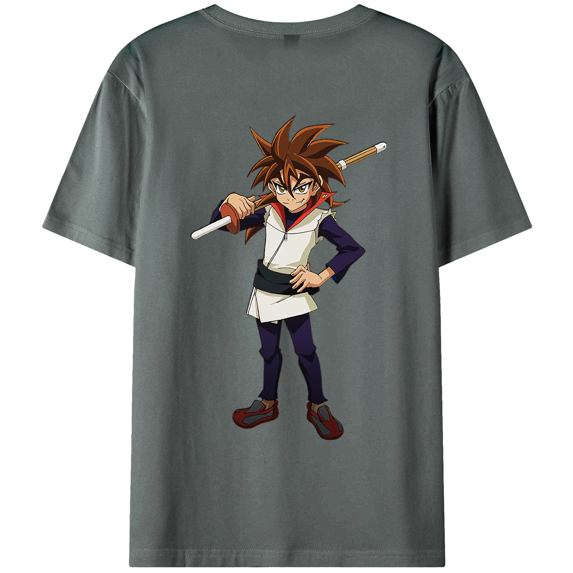 （画像用） 遊☆戯☆王 Yu-Gi-Oh! 綿100％ メンズ半袖Tシャツ（バックプリント） 通気性